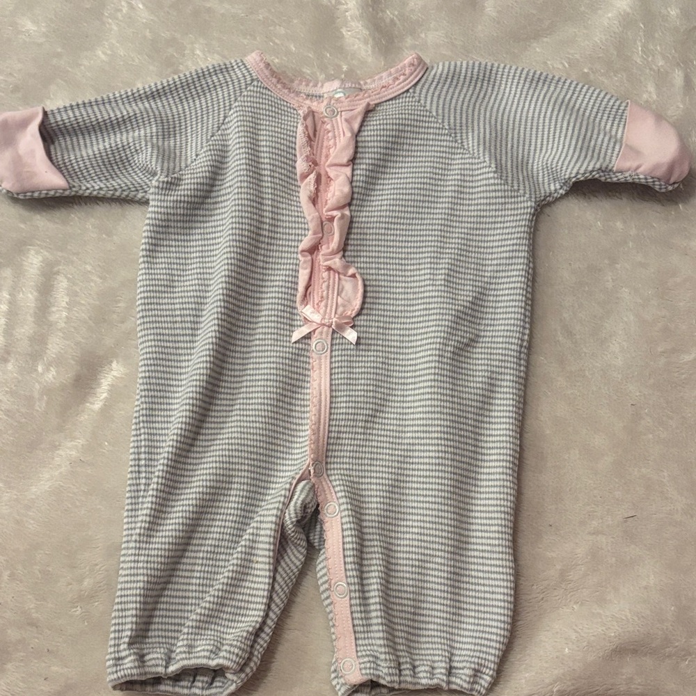 Paty Gray and Pink baby romper